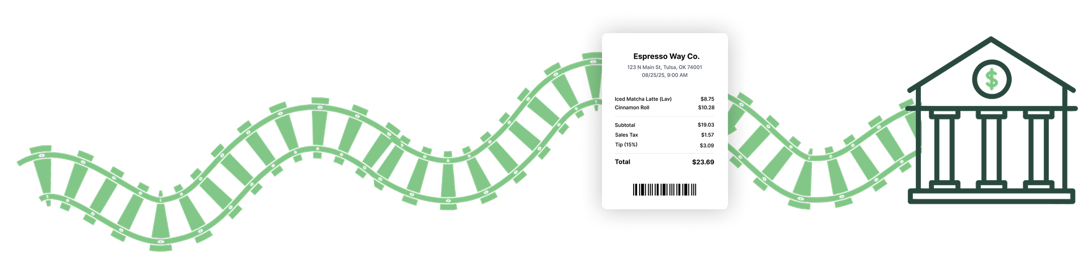 Bank path illustration